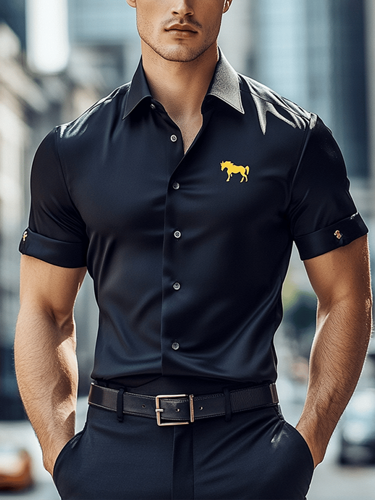Men's business short-sleeved shirt