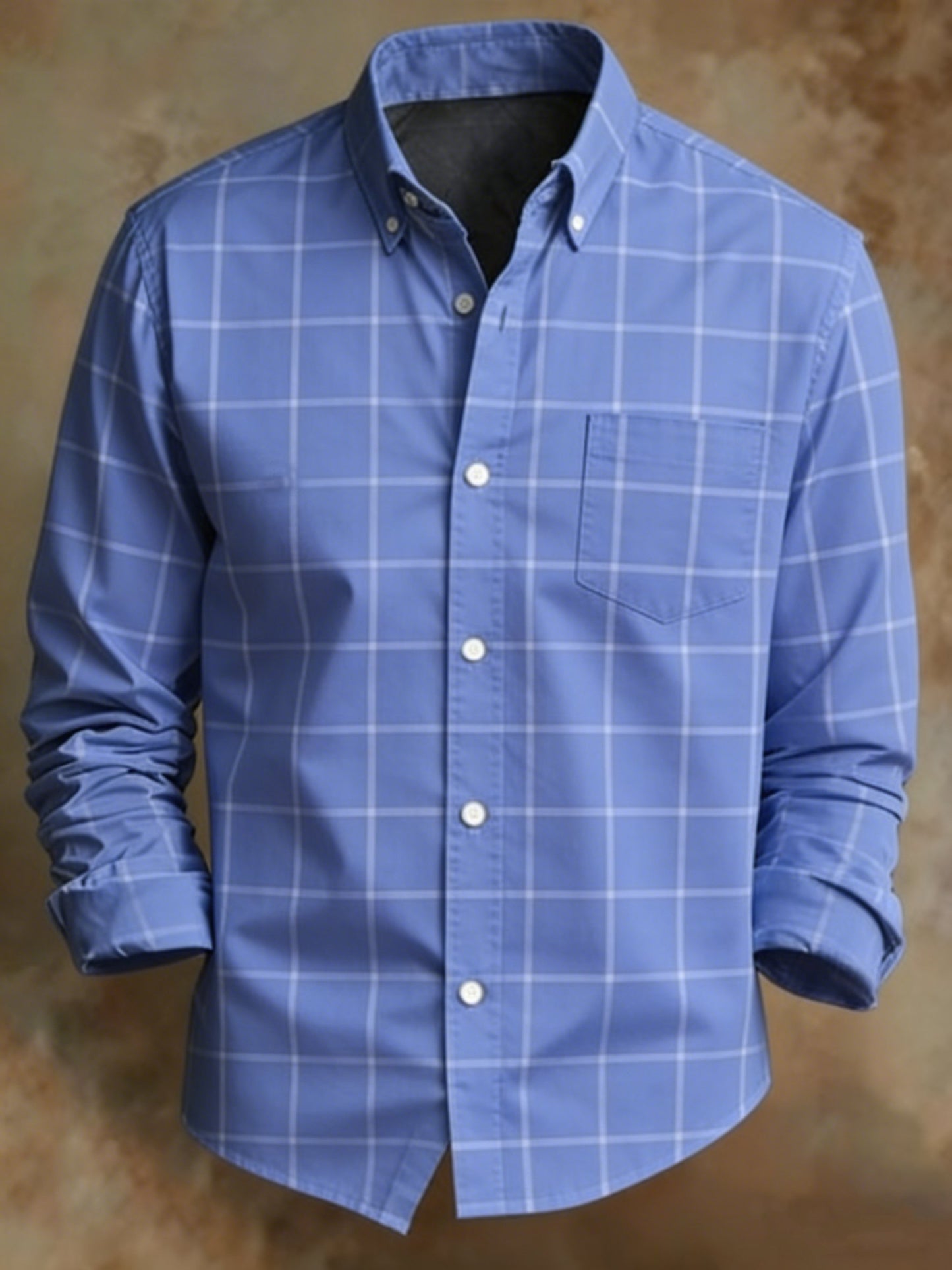 Men's Retro Abstract Art Print Pattern Business Style Shirt