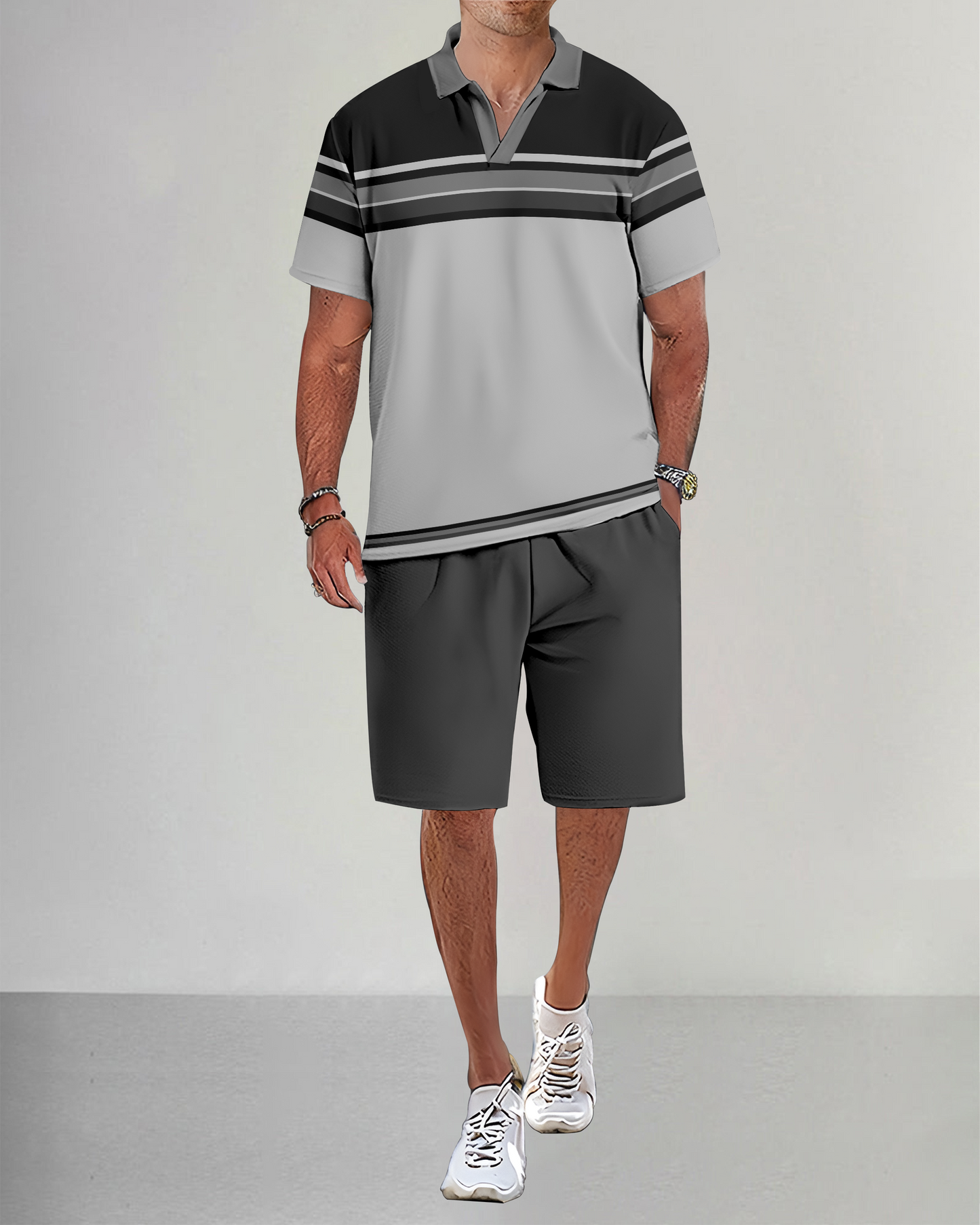 Suitmens Men's Casual Summer POLO Set 014