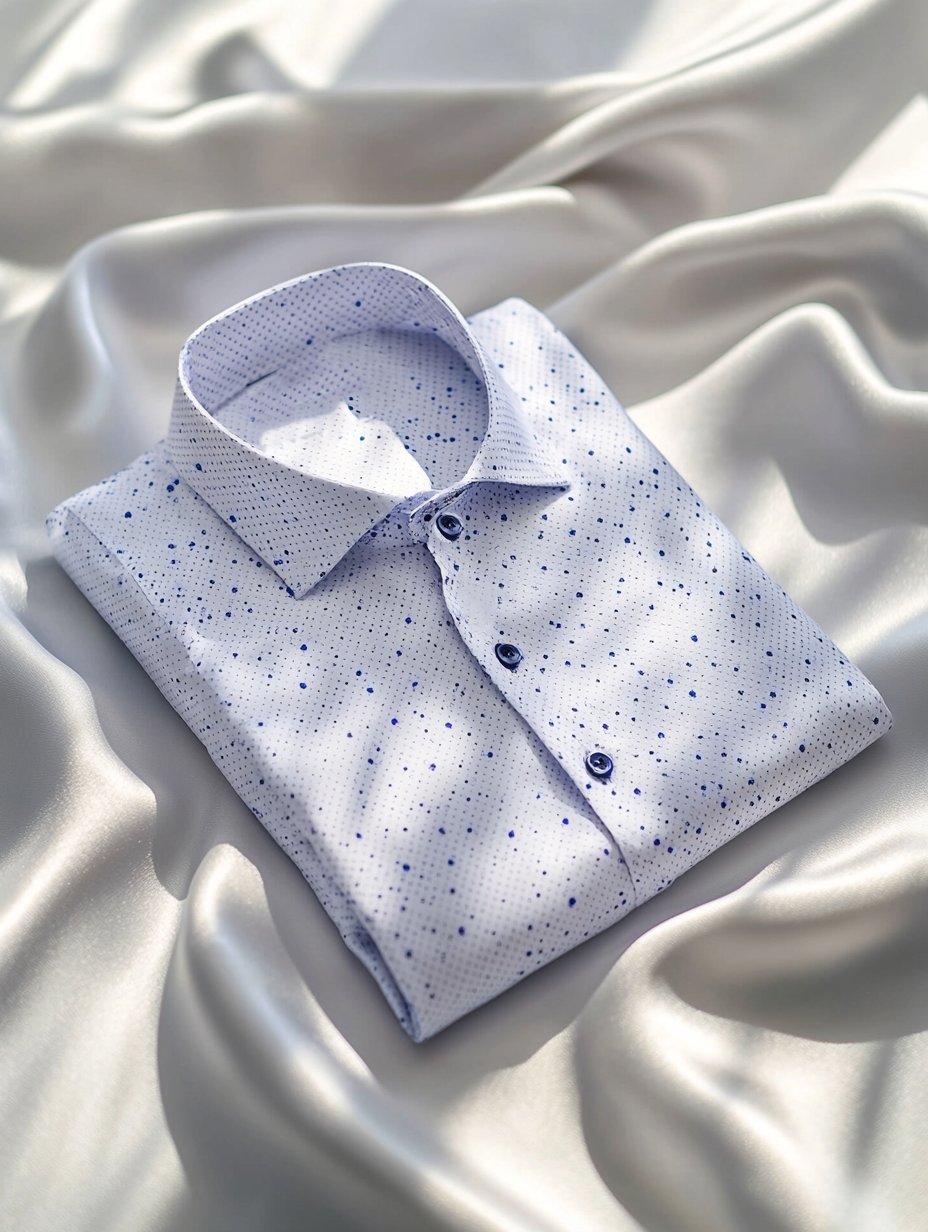 Men's Business Satin Luxury Printed Casual Short Sleeve Button Shirt