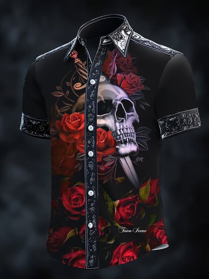 Men's Gothic Dark Short Sleeve Shirt