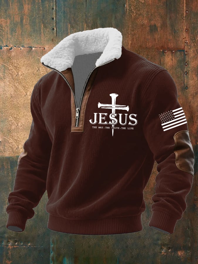 Men's Faith Textured Sweatshirt