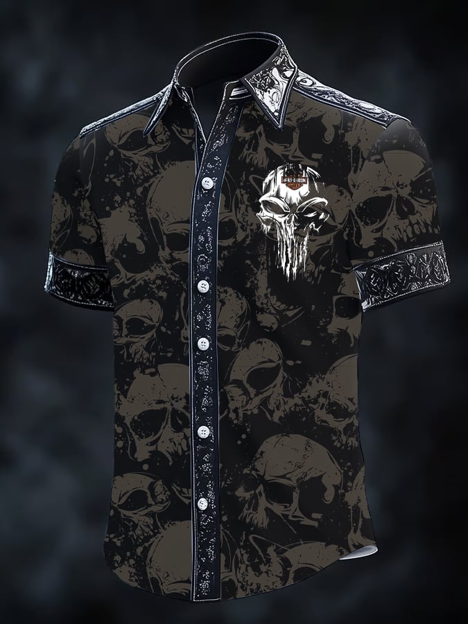 Men's Gothic Dark Short Sleeve Shirt