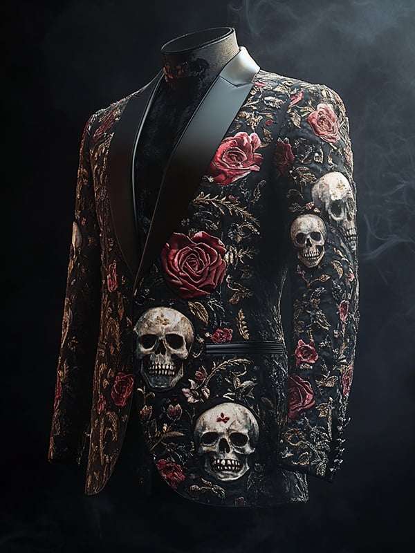 Men's Luxury Casual Business Skull Blazer