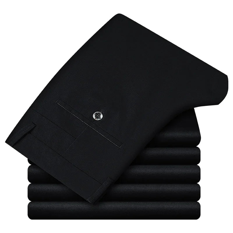 Cotton classic smart-casual pants