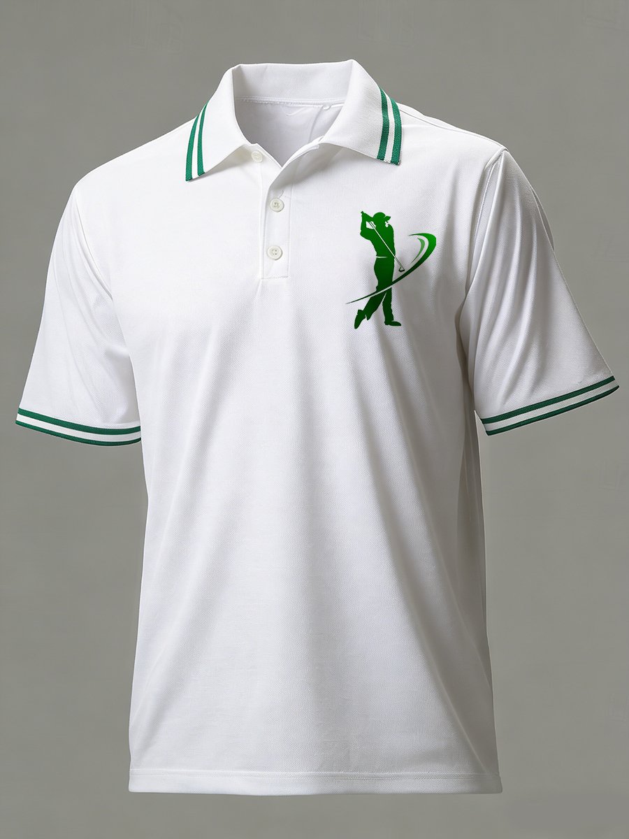 Men's Business Polo Shirt With Logo Print