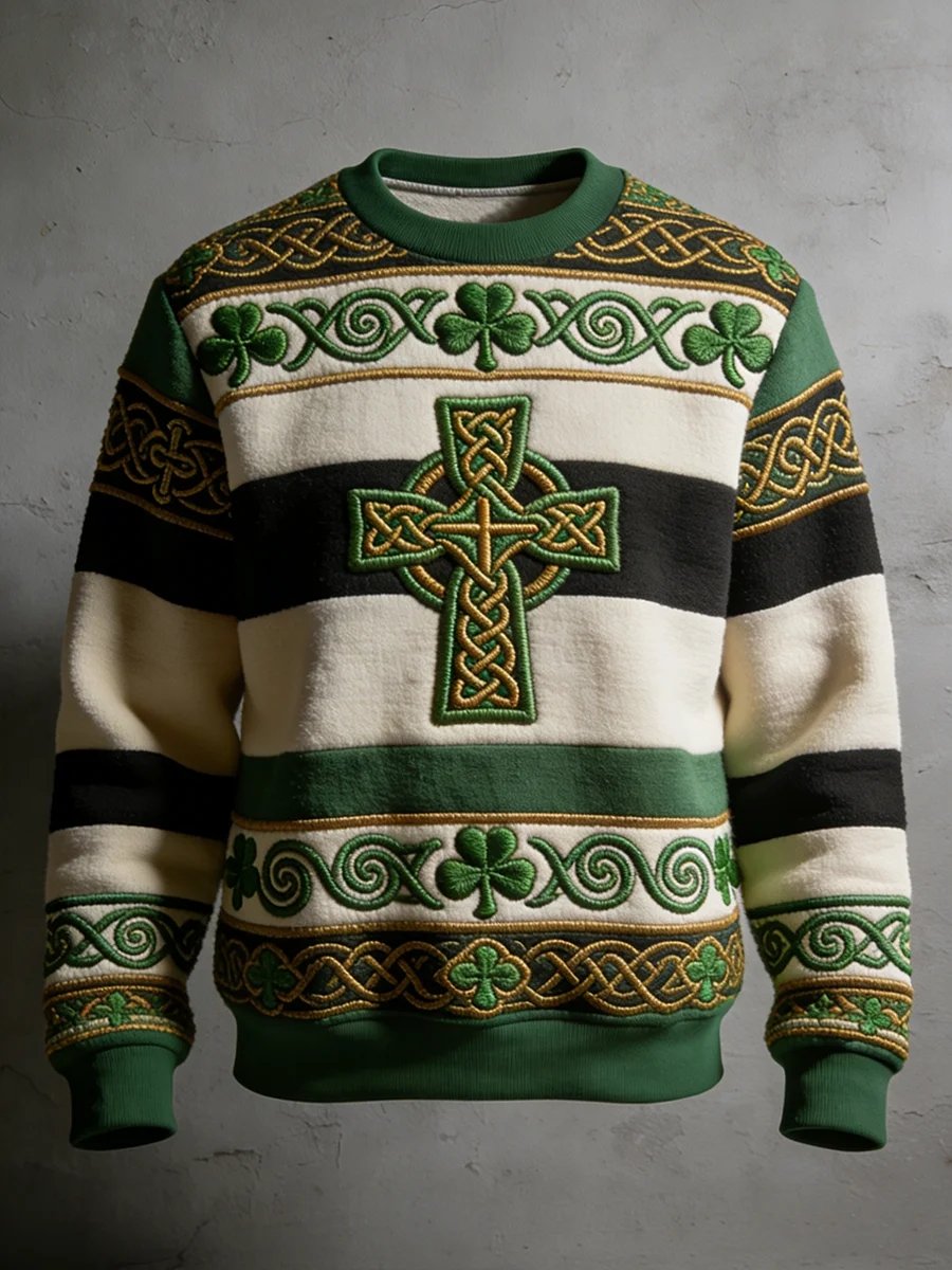 Men's casual retro St. Patrick's Day sweatshirt