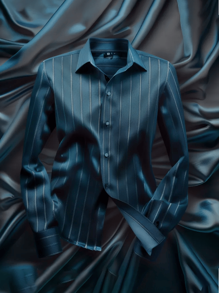 Men's Elegant Romantic Striped Long Sleeve Shirt