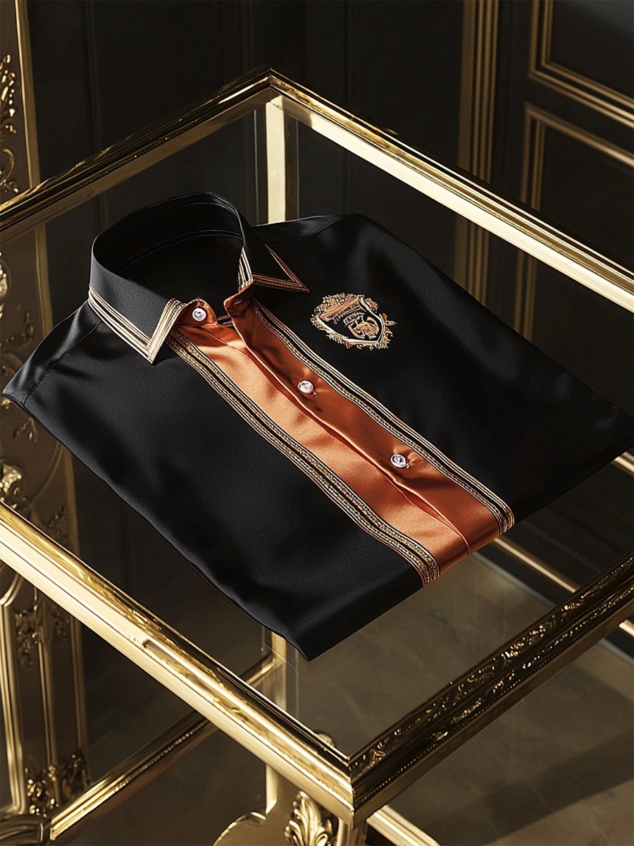 Men's Luxe Satin Long Sleeve Shirt