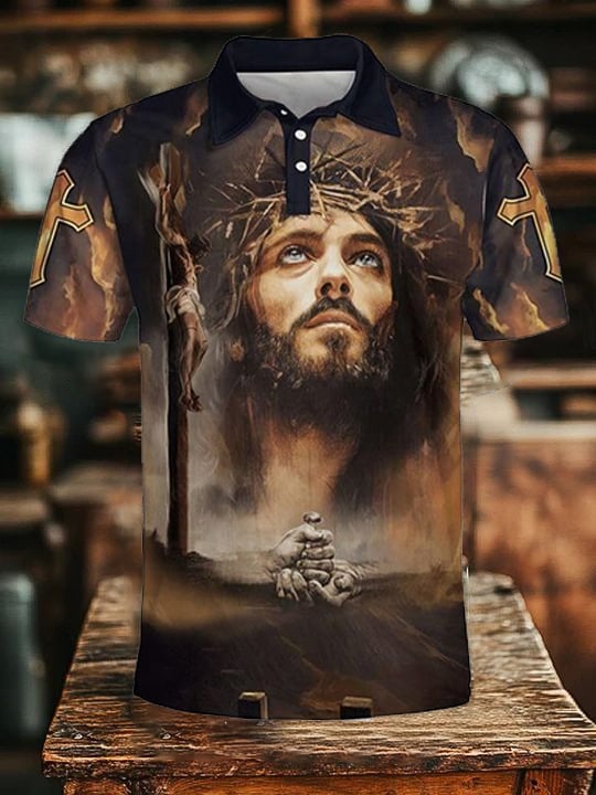 Men's Faith Casual Jesus POLO Shirt Tops