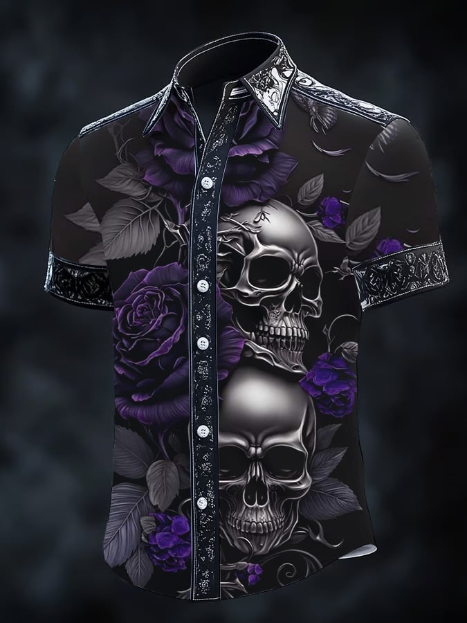 Men's Gothic Dark Short Sleeve Shirt