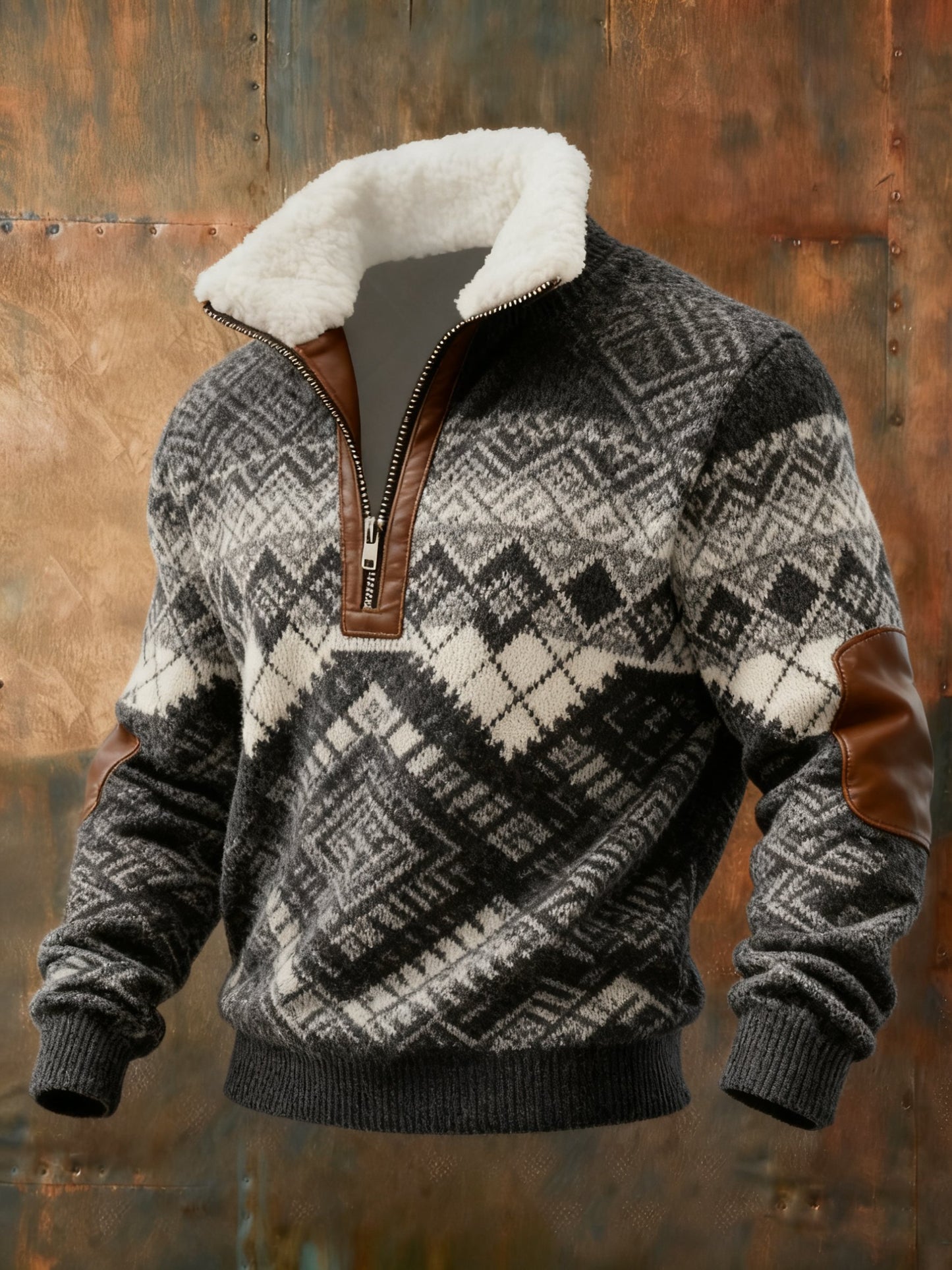 Men's Retro Print Casual Sweatshirt