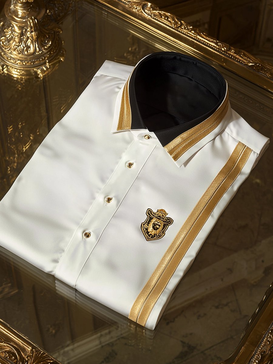 Men's Satin Luxury Business Long Sleeve Shirt