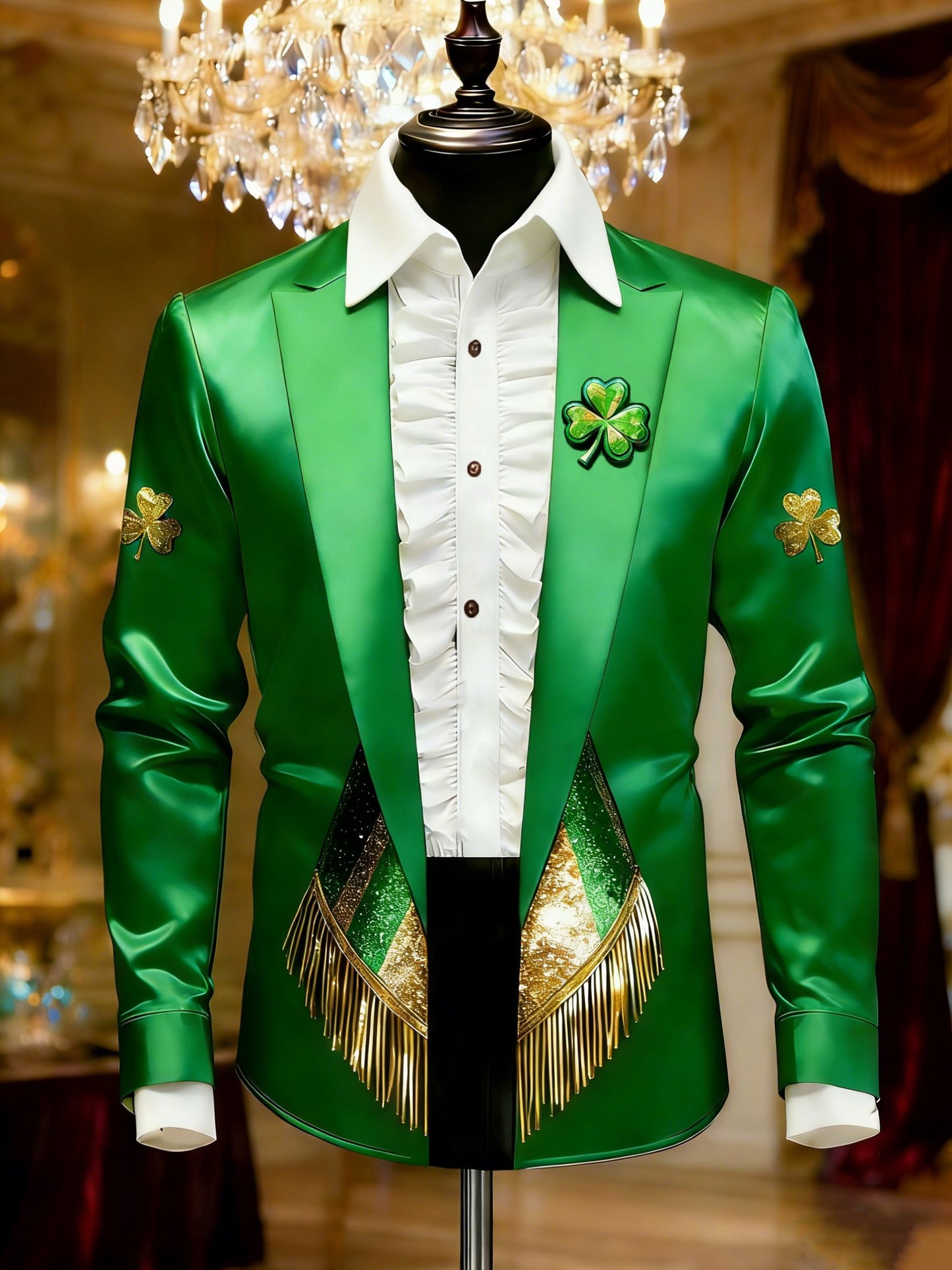 Men's St Patrick Printed Casual Blazer