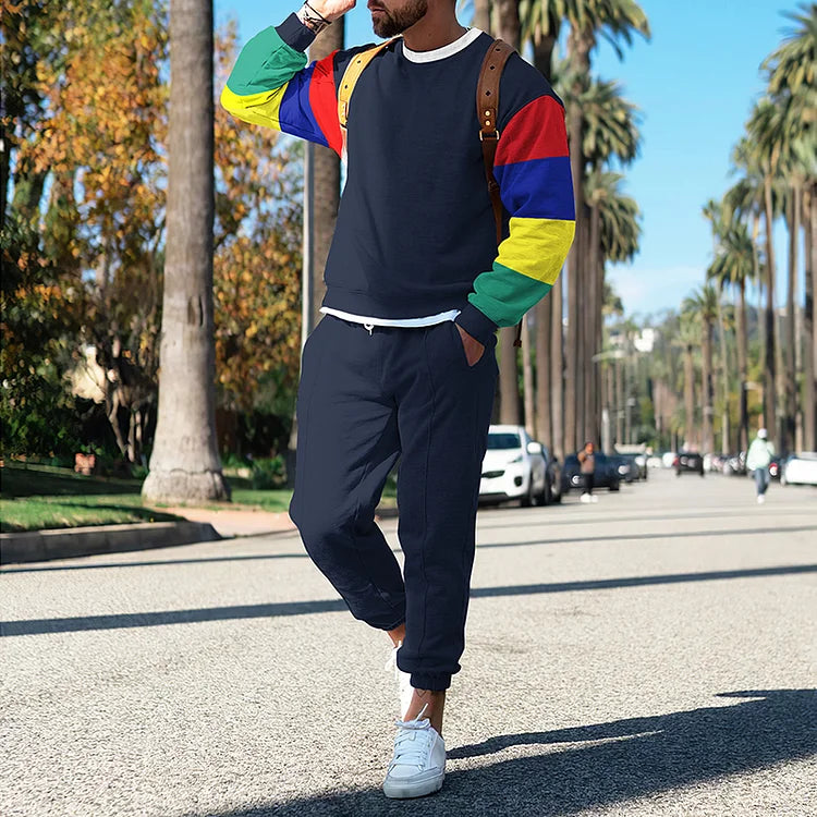 Colorful Sweatshirt & Sweat Pants Co-Ord