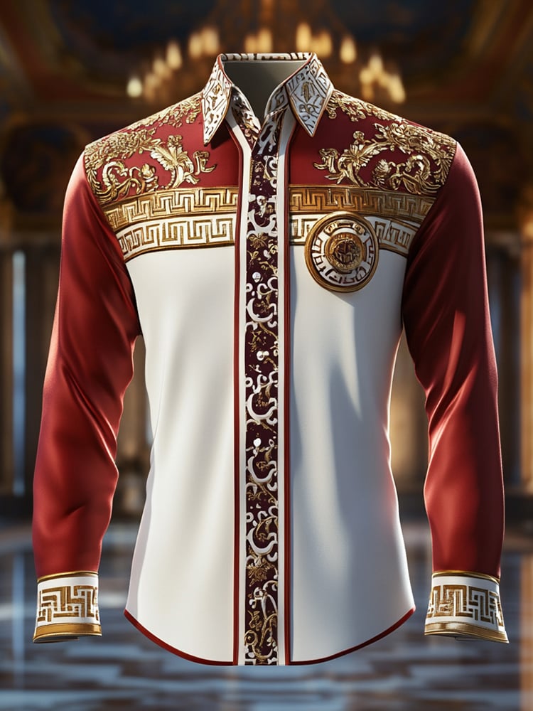 Men's Satin Luxe Long Sleeve Button Down Shirt