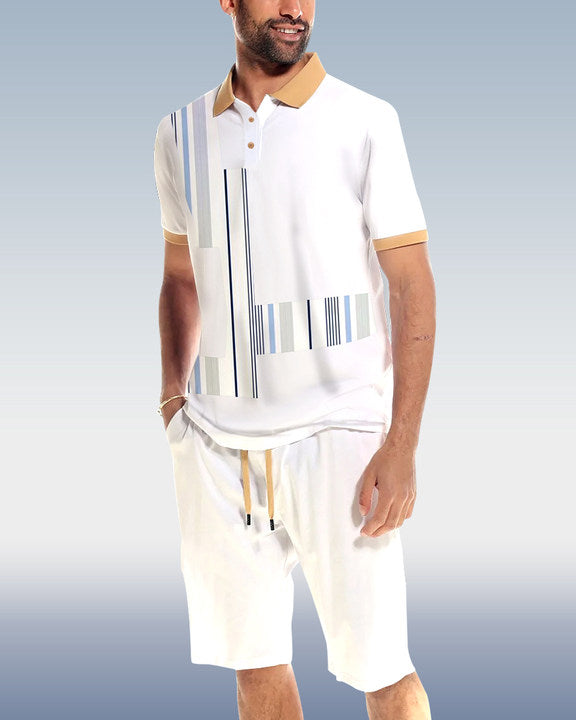 Men's POLO Shirt 2 Piece Shorts Set