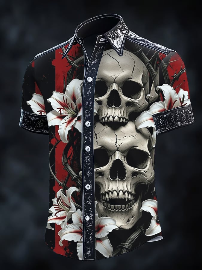 Men's Retro Gothic Dark Shirt