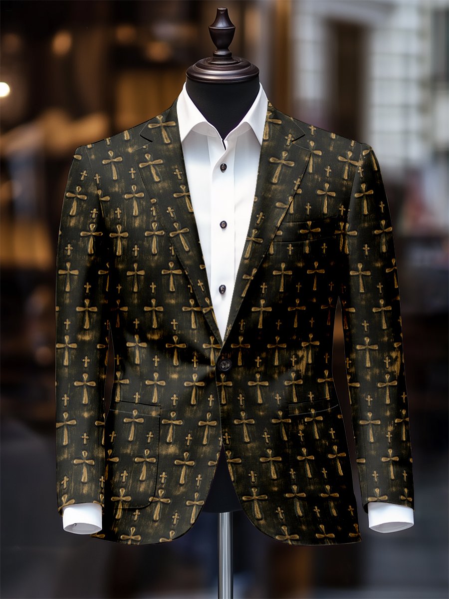 Men's Vintage Casual Cross Blazer