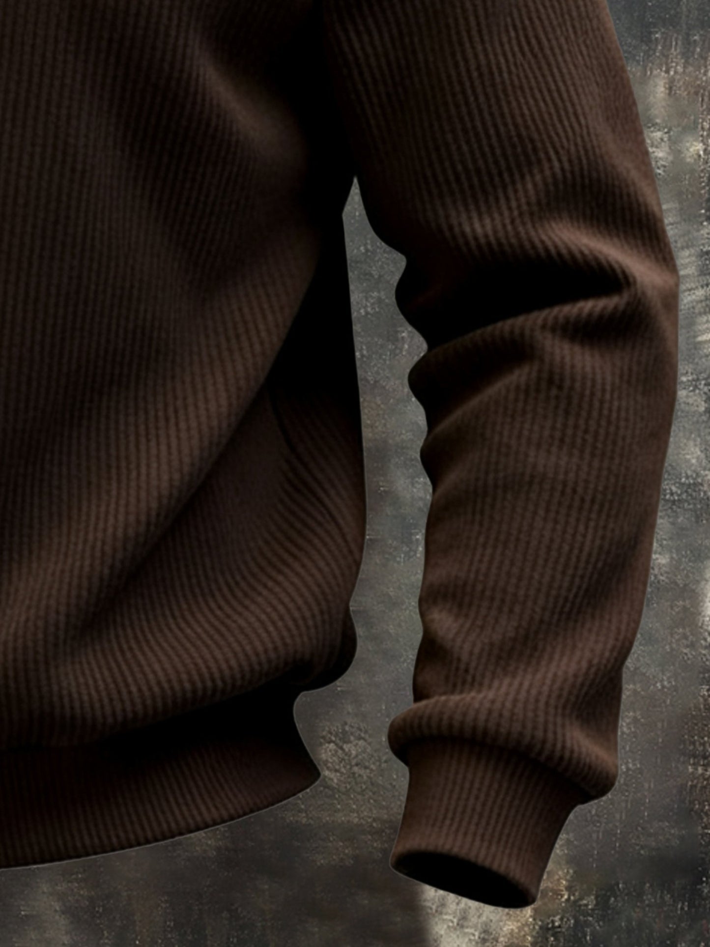 Men's Vintage Color-Block Polo Collar Sweatshirt
