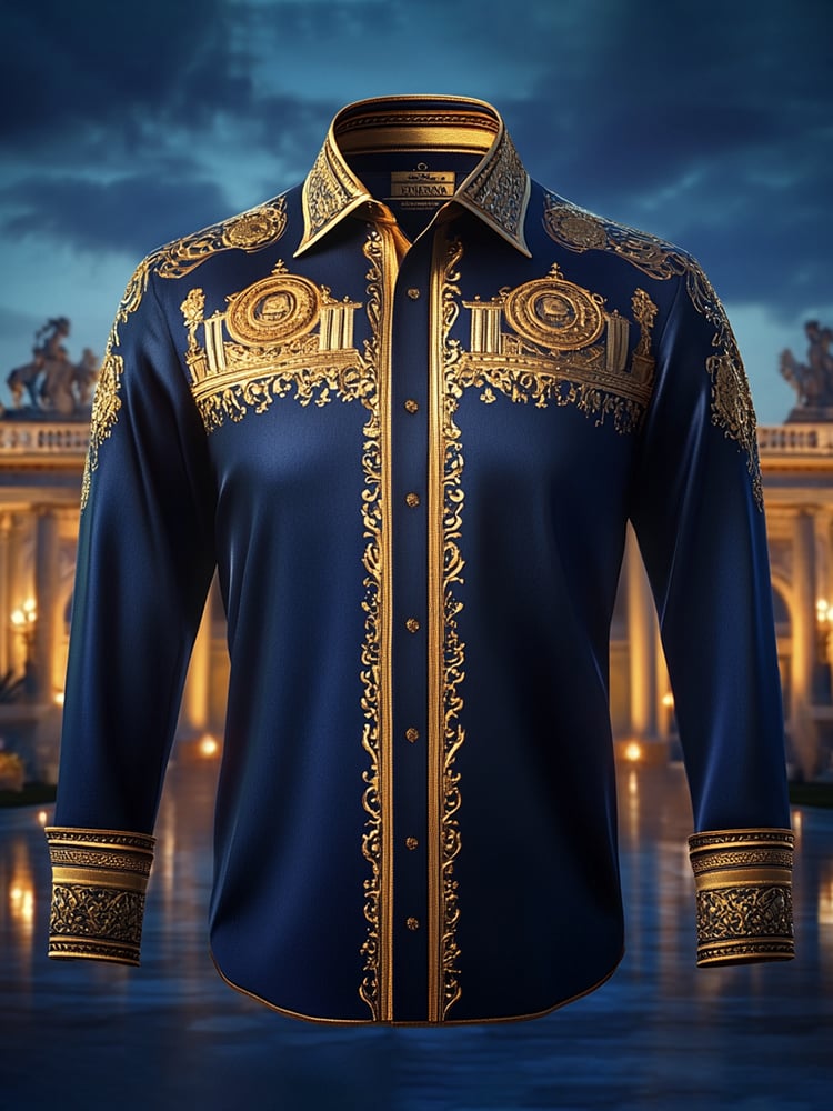 Men's Satin Luxe Long Sleeve Button Down Shirt