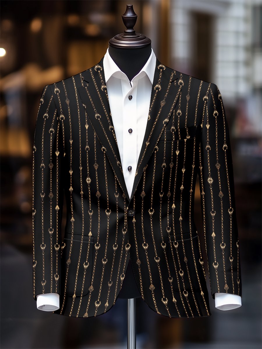 Men's Retro Casual Striped Blazer