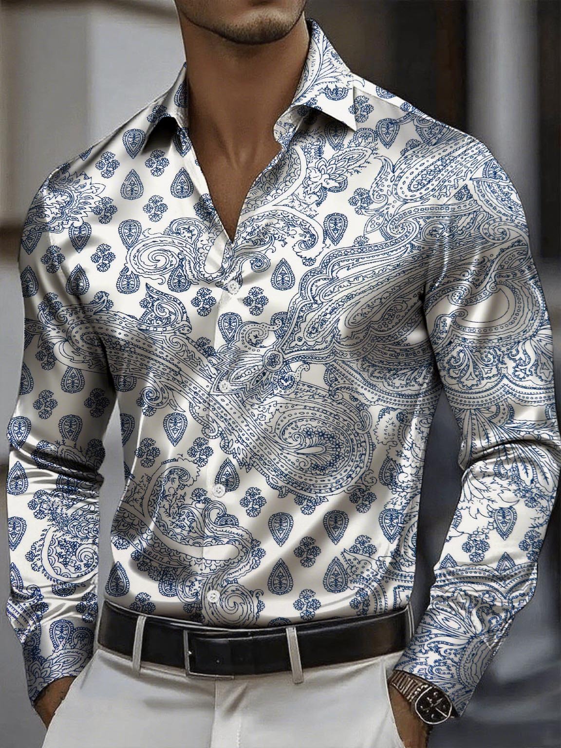 Men's Elegant And Classic Business Long-Sleeve Shirt
