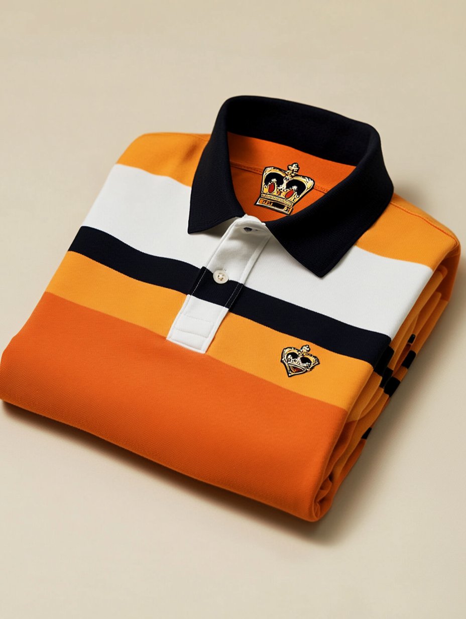 Men's Business Casual Artistic Button Short Sleeve Polo Shirt