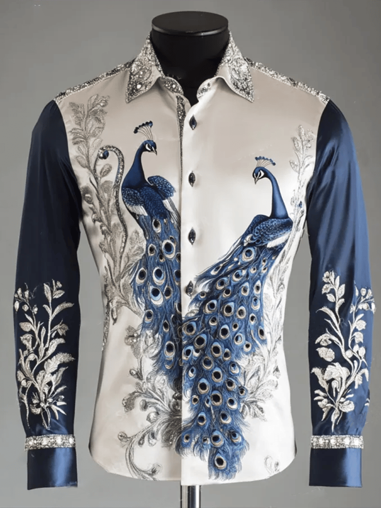 Men's Satin Luxe Long Sleeve Button Down Shirt