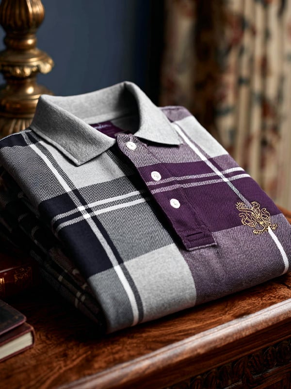Men's Business Casual Artistic Button Short Sleeve Polo Shirt