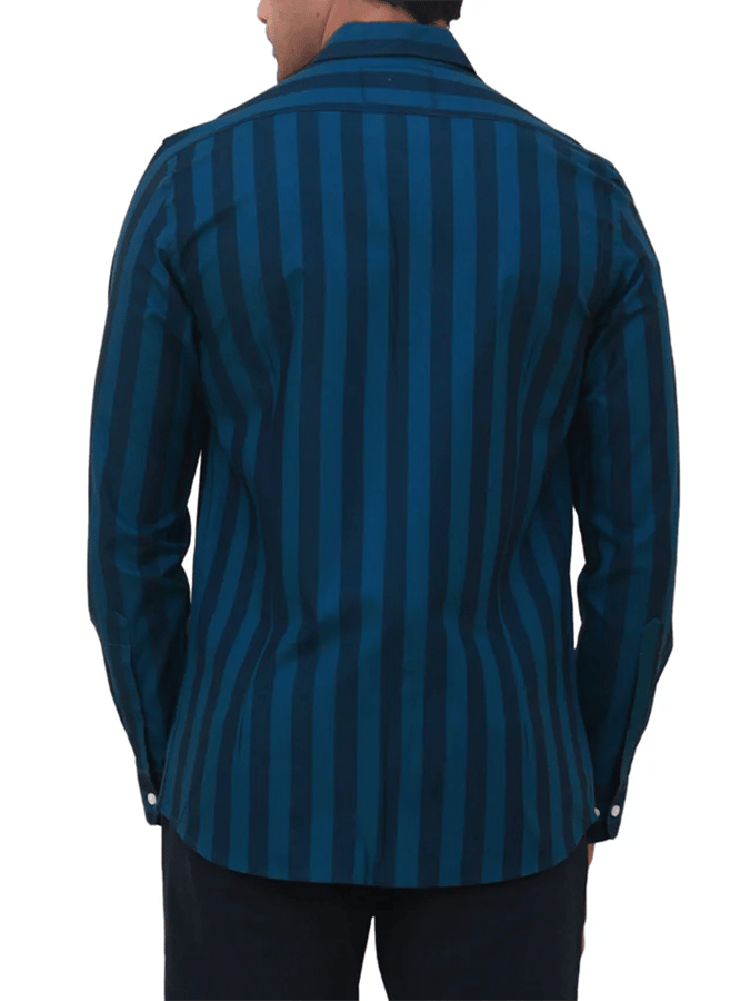 Men's Striped Business Casual Shirt