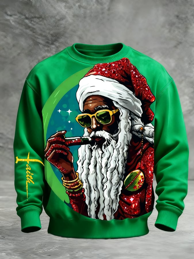 Men's Christmas Printed Pullover Sweatshirt