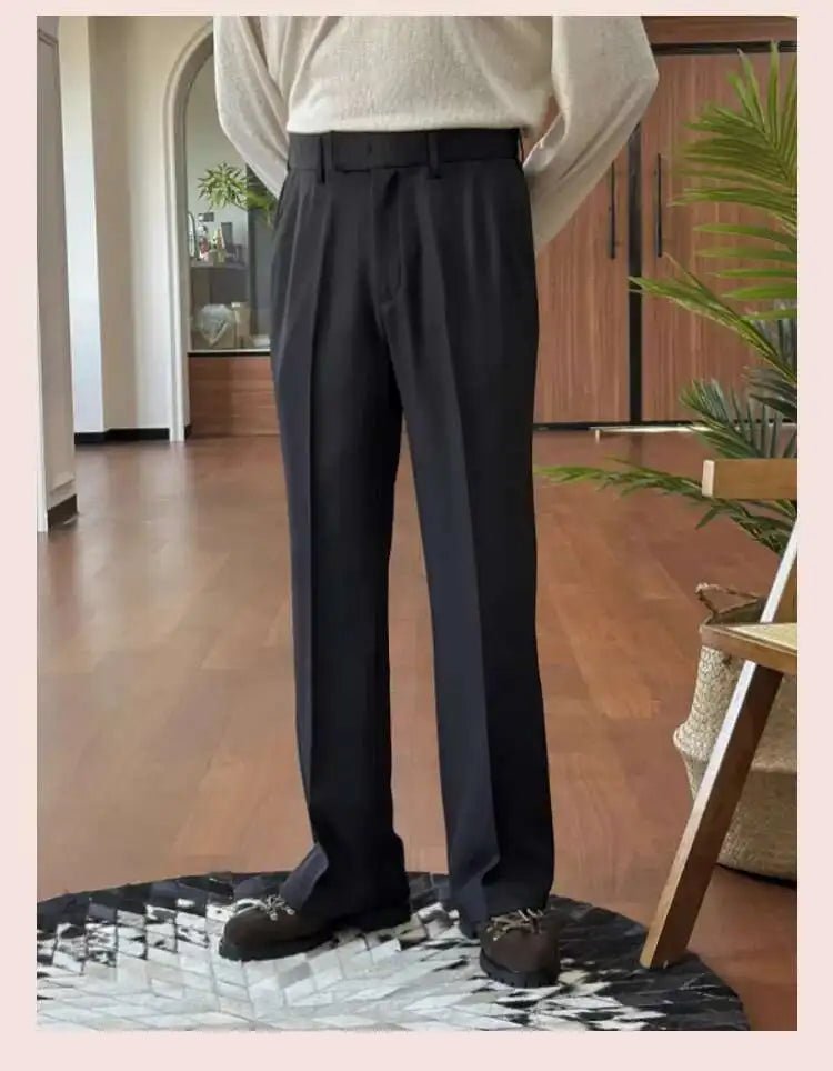 High waist straight style pants