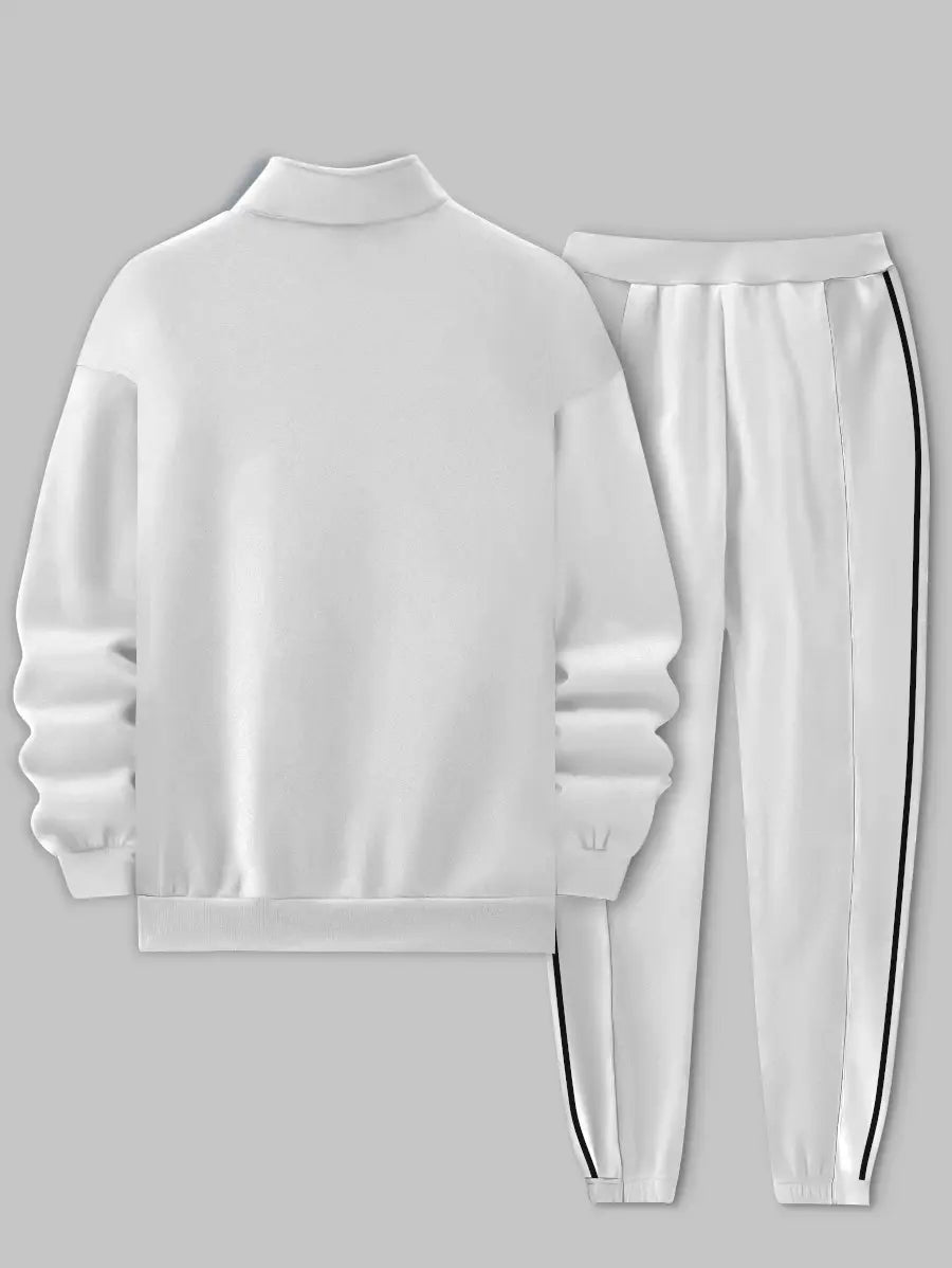 Relaxed Zipper Long Sleeve Two Piece Set