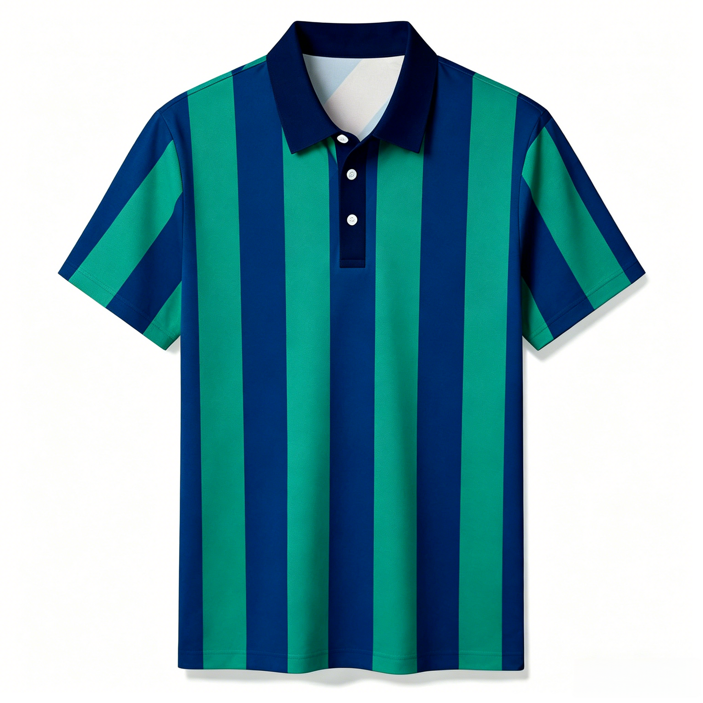 Men’s Striped Print Polo Shirt