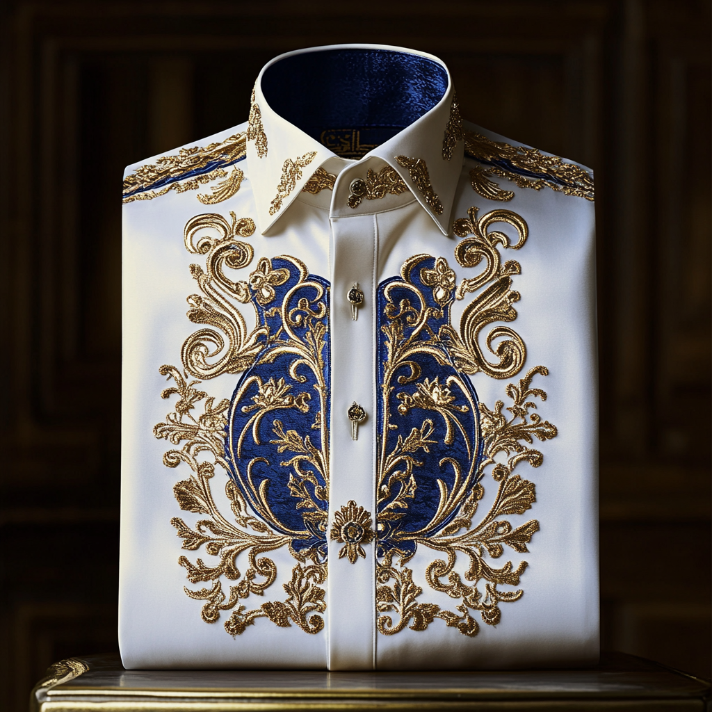 Exclusive Luxury royal comfortable business leisure vacation long sleeve shirt