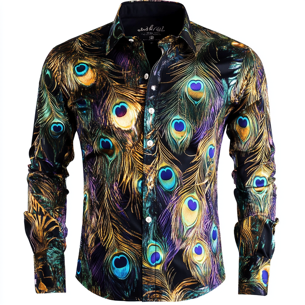 Luxurious Men's Silk Shirt Business Casual Style VIP Exclusive Designer Unique Long Shirt Comfort High Elasticity