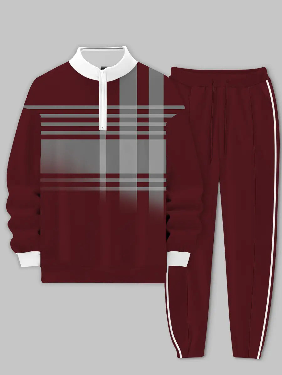 Relaxed Zipper Long Sleeve Two Piece Set
