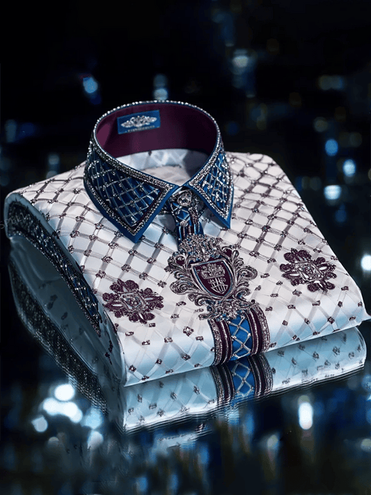 Men's Satin Luxe Long Sleeve Button Down Shirt