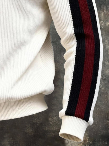 Men's Vintage-Style Color-Block Crewneck Sweatshirt