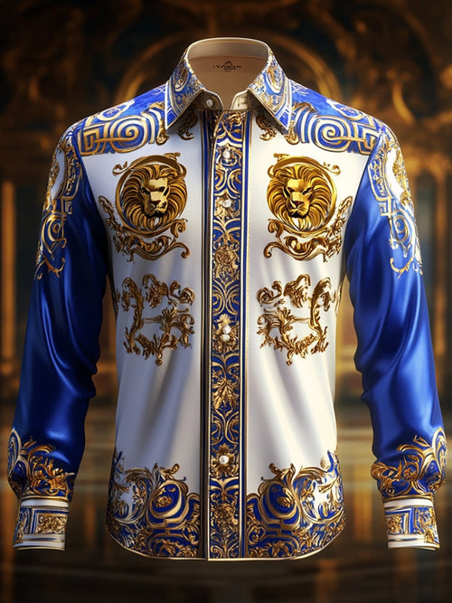 Men's Satin Luxe Long Sleeve Button Down Shirt
