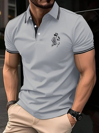 Casual Men'S Zipper Polo