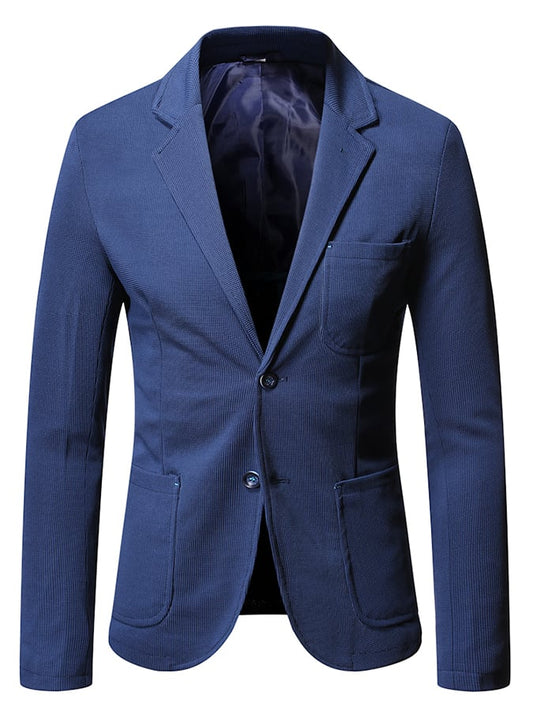Men's Casual Fashion Two Button Waffle Blazer
