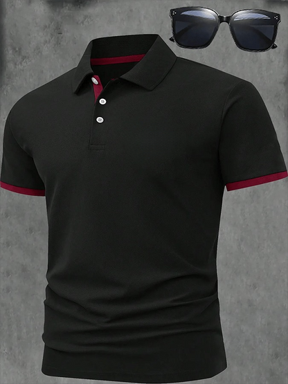 Men's Retro Business Design Printed Casual POLO Shirt