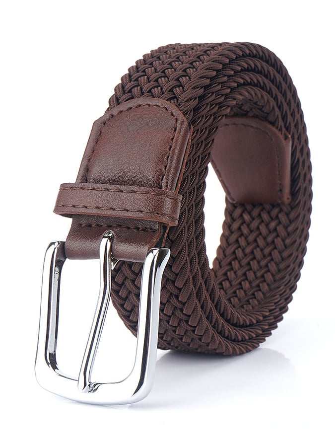 Men's outdoor training canvas elastic braided belt