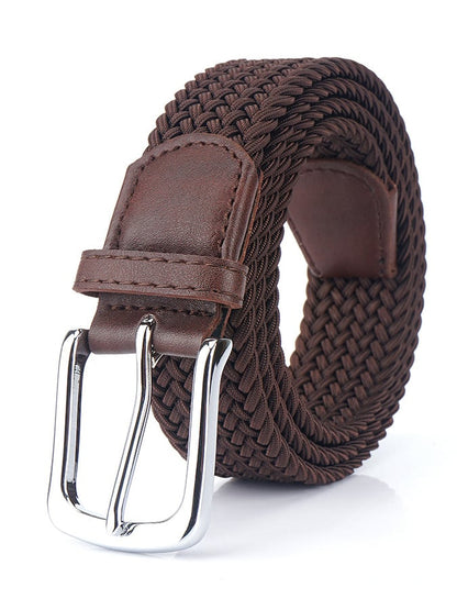 Men's outdoor training canvas elastic braided belt