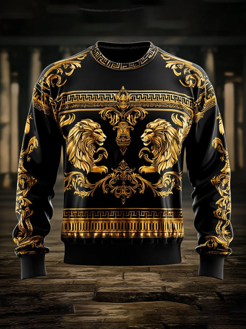 Men's Luxury Print Crew Neck Sweatshirt