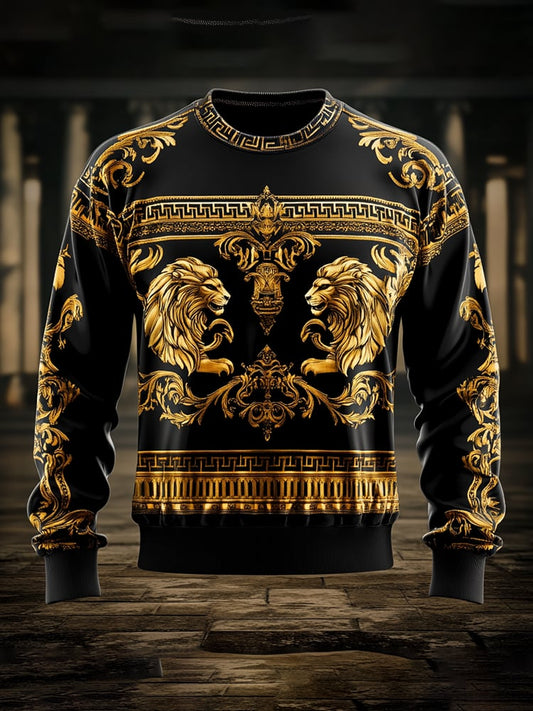 Men's Luxury Print Crew Neck Sweatshirt
