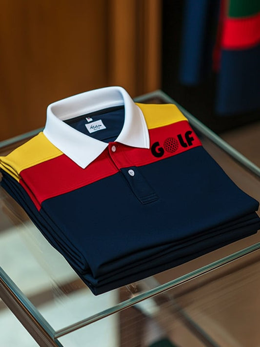 Men's Classic Business Golf Short Sleeve Polo Shirt
