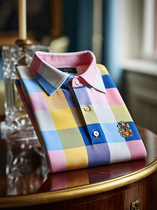 Men's Business Casual Artistic Button Short Sleeve Polo Shirt